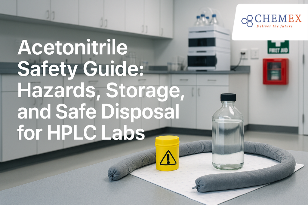 Illustration for Acetonitrile Safety Guide: Hazards, Storage, and Safe Disposal for HPLC Labs