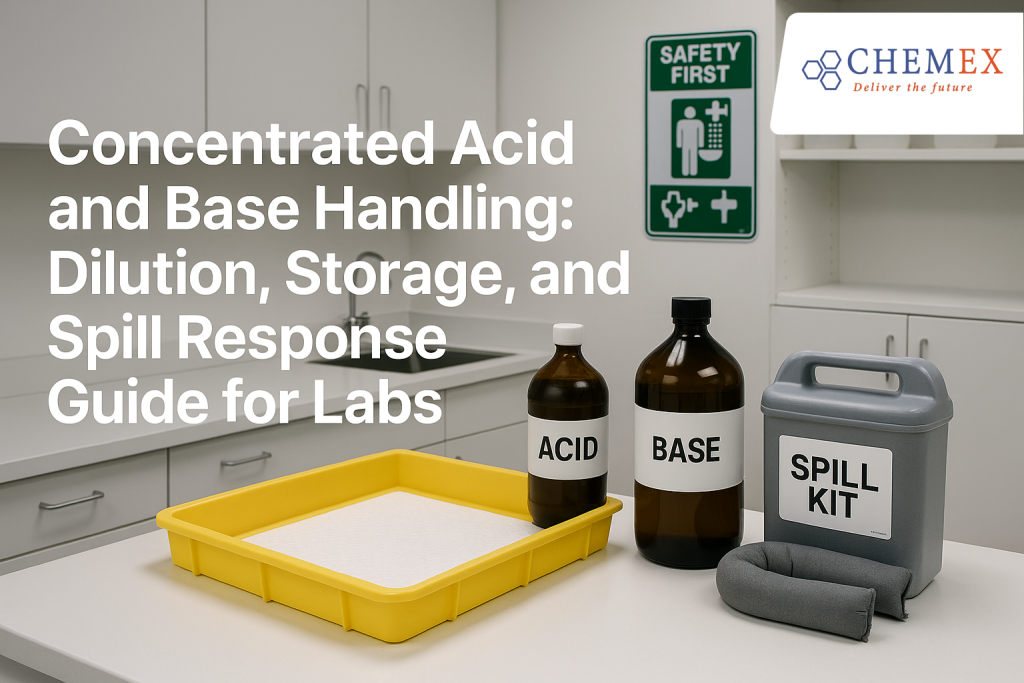 Illustration for Concentrated Acid and Base Handling: Dilution, Storage, and Spill Response Guide for Labs