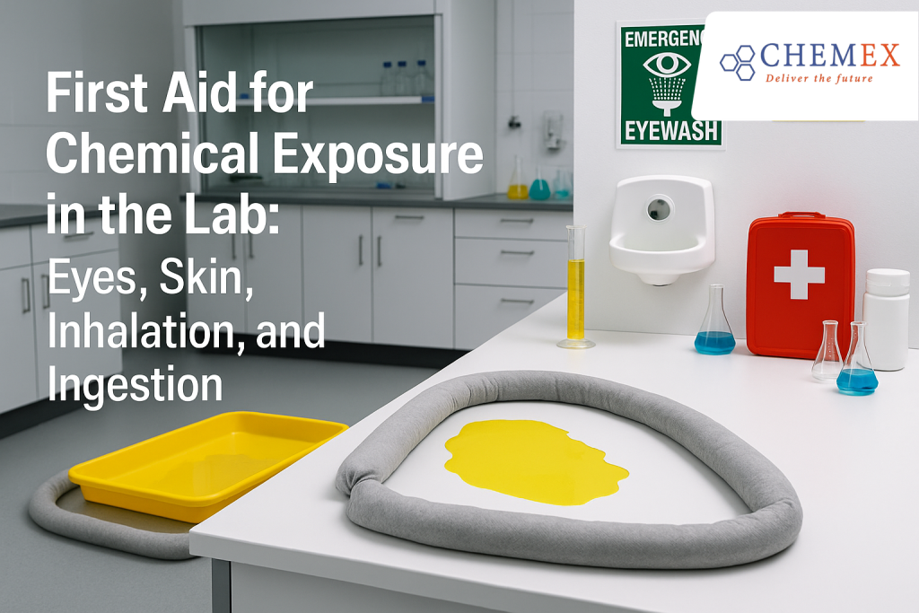 Illustration for First Aid for Chemical Exposure in the Lab: Eyes, Skin, Inhalation, and Ingestion