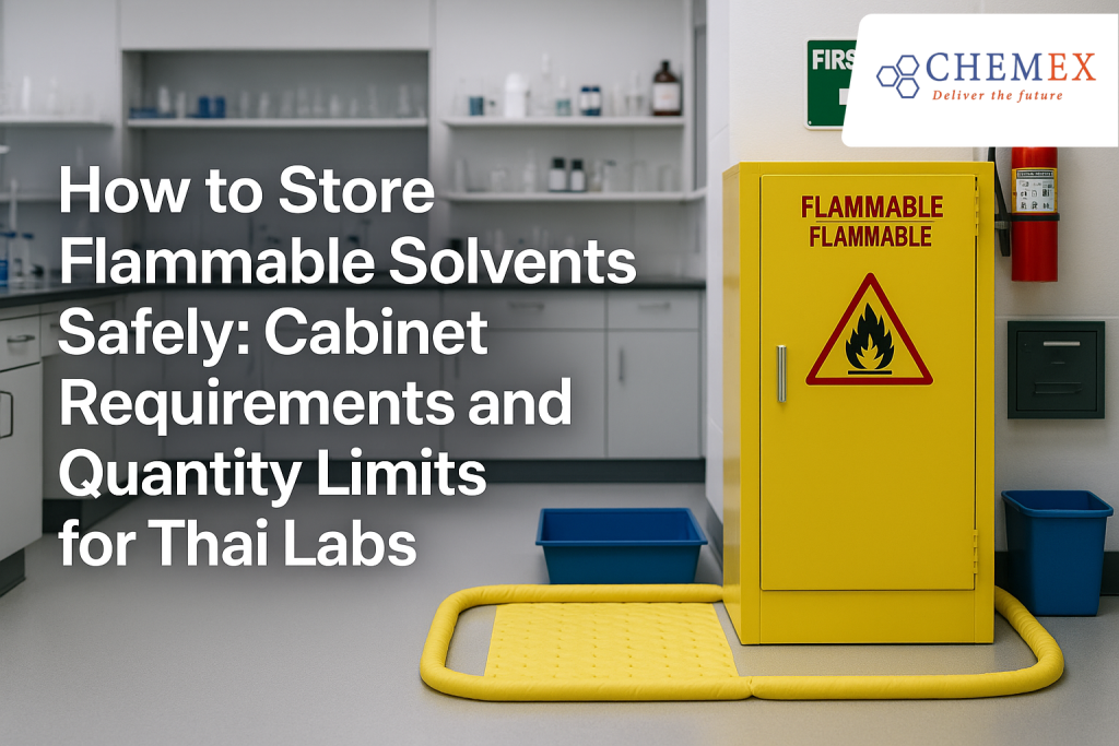 Illustration for How to Store Flammable Solvents Safely: Cabinet Requirements and Quantity Limits for Thai Labs