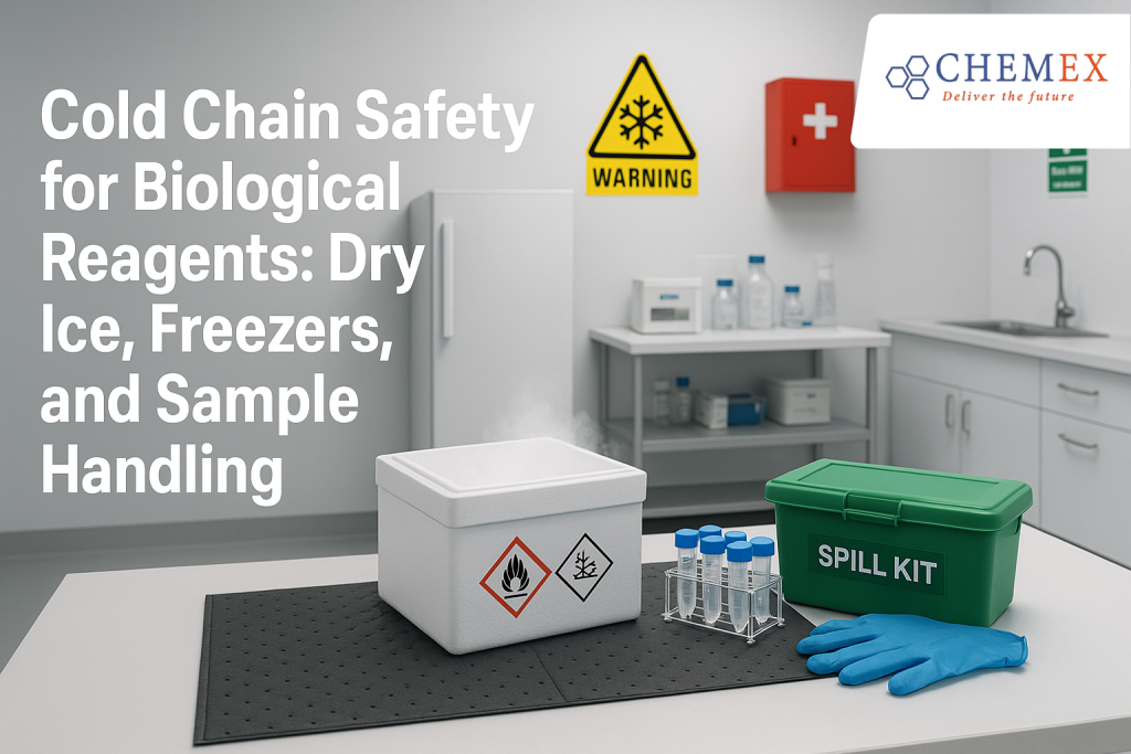 Illustration for Cold Chain Safety for Biological Reagents: Dry Ice, Freezers, and Sample Handling