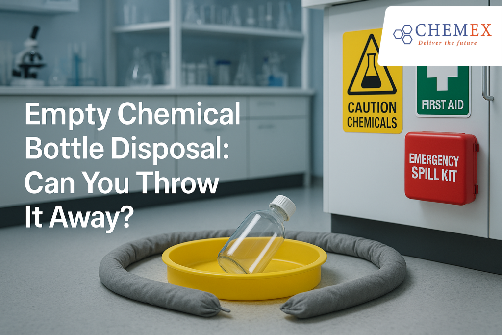 Illustration for Empty Chemical Bottle Disposal: Can You Throw It Away?