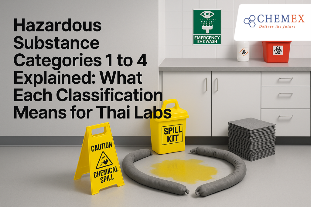 Illustration for Hazardous Substance Categories 1 to 4 Explained: What Each Classification Means for Thai Labs