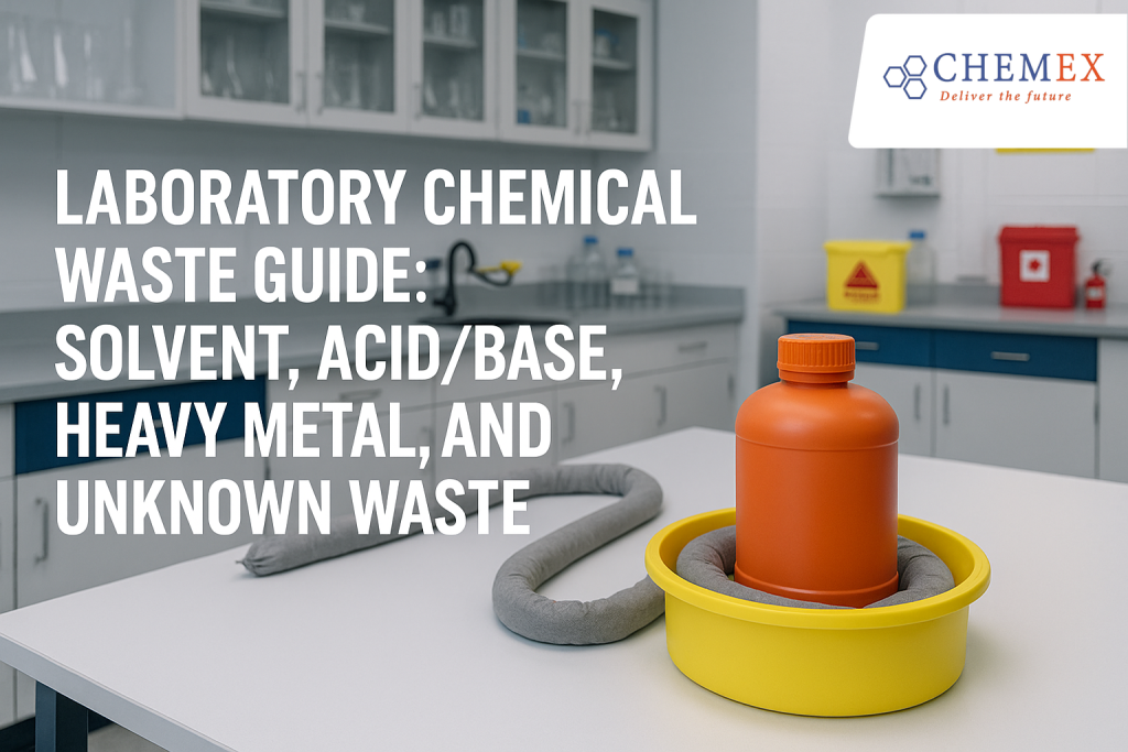 Illustration for Laboratory Chemical Waste Guide: Solvent, Acid/Base, Heavy Metal, and Unknown Waste