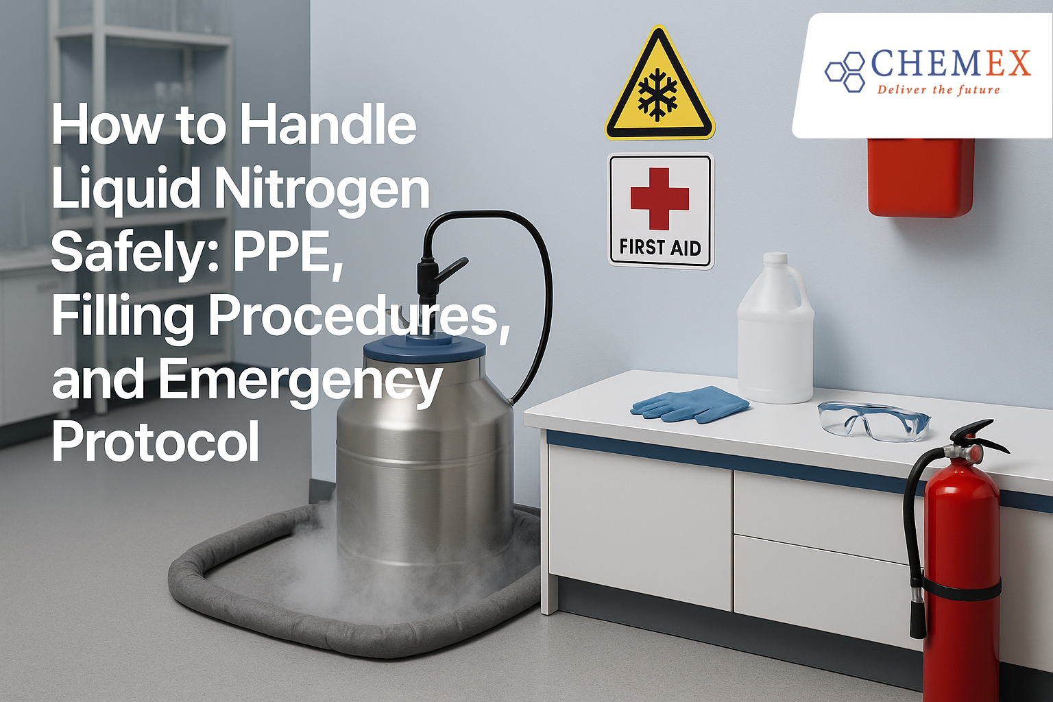วิธีจัดการไนโตรเจนเหลวอย่างปลอดภัย: PPE ขั้นตอนเติม และมาตรการฉุกเฉิน