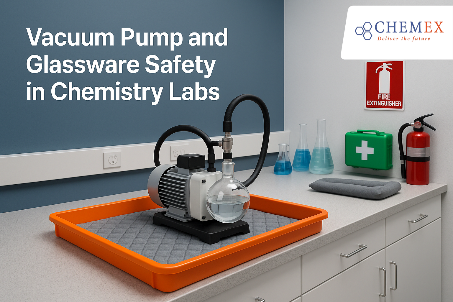 ความปลอดภัย Vacuum Pump และเครื่องแก้วในห้องปฏิบัติการเคมี